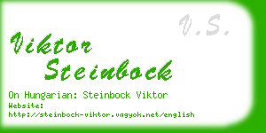viktor steinbock business card